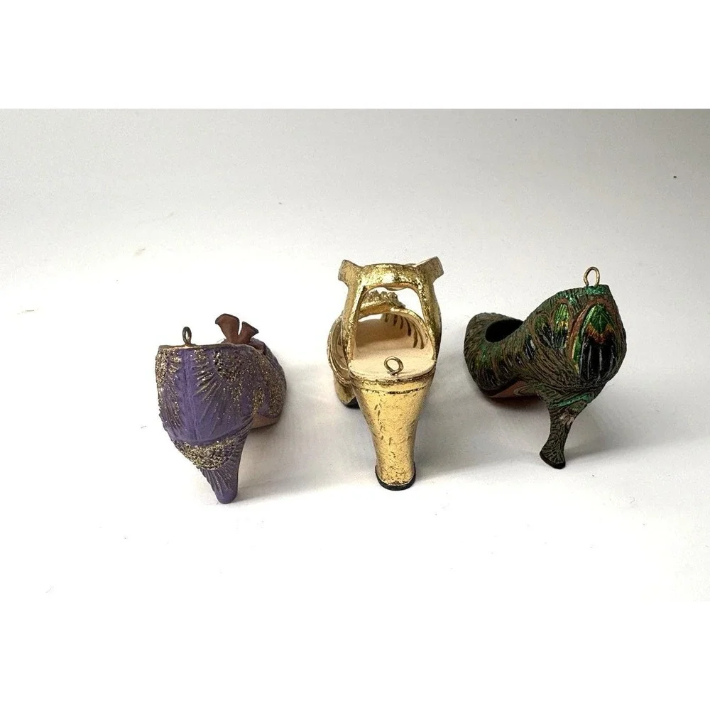 Lot Of 3 VTG MMA Metropolitan Museum Of Art Shoe Ornaments Miniature Heel Set